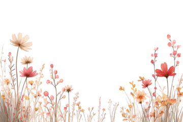 Delicate floral border design