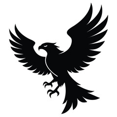 Black eagle illustration silhouette