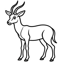 Obraz premium Markhor line art vector