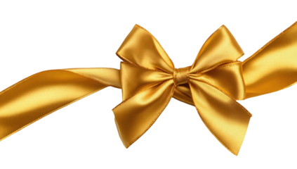 Golden ribbon bow