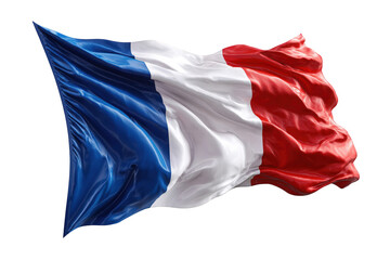 French flag, digitally rendered, in motion