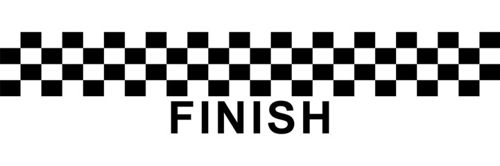 Black and white checkered rectangular frame. Square racing checkerboard pattern. Chessboard geometric pattern. Rally checkerboard pattern. Finish racing frame. Vector illustration on white background