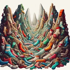 A Pocket Dimension Filled with Lost Socks Mountains of mismatche