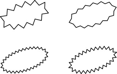 Set of sale sticker, price tag, starburst, sunburst badges, quality mark, sunburst badges, retro stars. Wavy edge. Star burst shape. Promo stickers with star edges. Sale or discount. Vector or PNG .