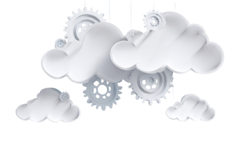 Abstract clouds with gears