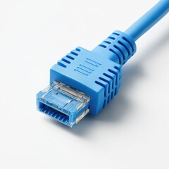 Close-up of a blue network cable connector (2)