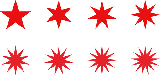 Set of sale sticker, price tag, starburst, sunburst badges, quality mark, sunburst badges, retro stars. Wavy edge. Star burst shape. Promo stickers with star edges. Sale or discount. Vector or PNG .