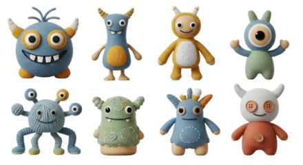 Cozy and Creative Plush Monsters: Perfect for DIY Crafting and Nursery Decor