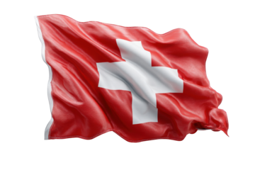 Waving Swiss flag, digitally rendered