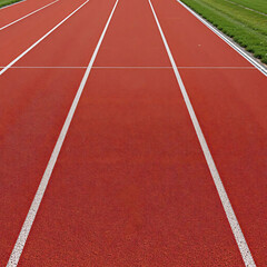 Running Track with Lanes for Athletics and Competition