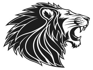 Obraz premium lion tribal tattoo