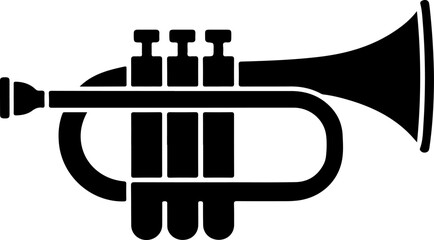 Cornet silhouette vector illustration