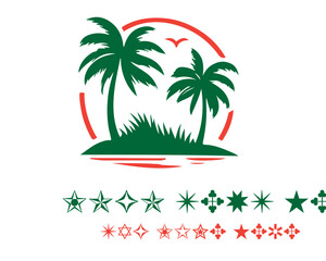 Coconut Logo Design Vector