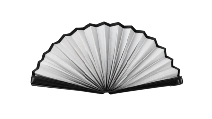 An unfolded windshield sunshade showing metallic reflection, accordion design, and clean edging, isolated on transparent background.
