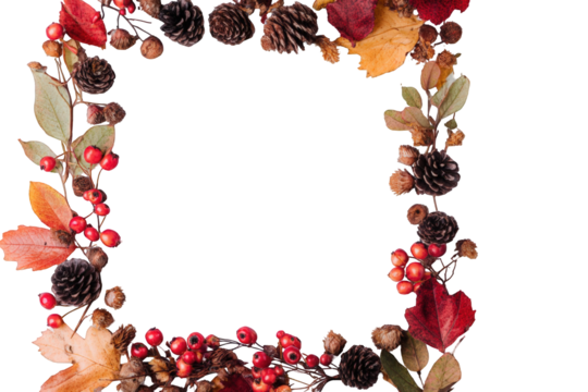 Autumnal wreath frame