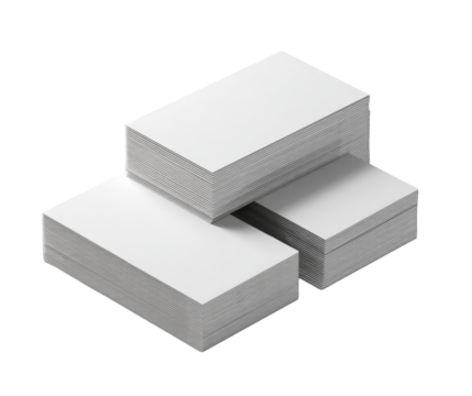 Stacks of blank business cards