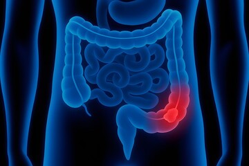 3D Illustration of Colon Cancer