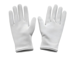 A pair of fleece-lined gloves with elastic wrists and touchscreen fingertips, palms facing down, isolated on transparent background.
