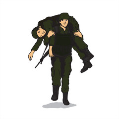 army man with gun
