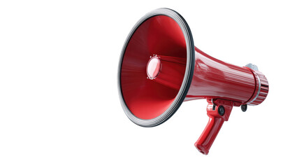 Red megaphone on black background (1)