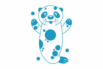 Cheerful Seal on White Background for Kids Designs and Crafts