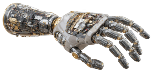 Detailed mechanical prosthetic arm