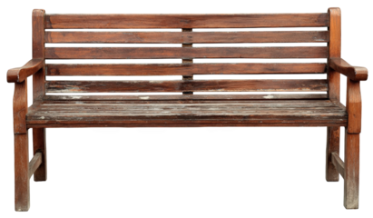 Aged wooden park bench (2)