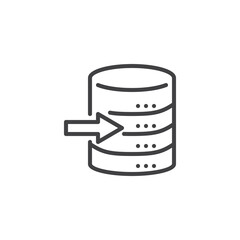 Data Import line icon