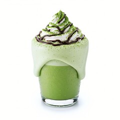 The Signature Matcha, Crowned with Cream and Chocolate Glaze