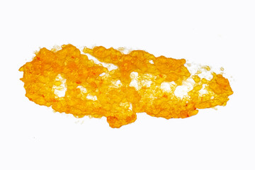 Orange marmalade on white background