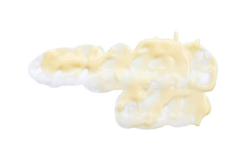 mayonnaise sauce or salad dressing on white background
