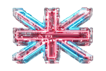 Abstract UK flag design