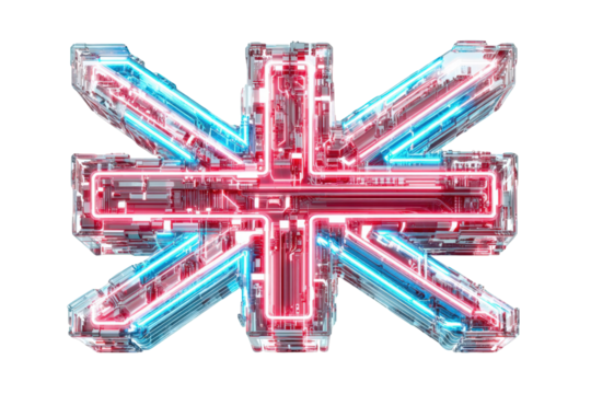 Abstract UK flag design