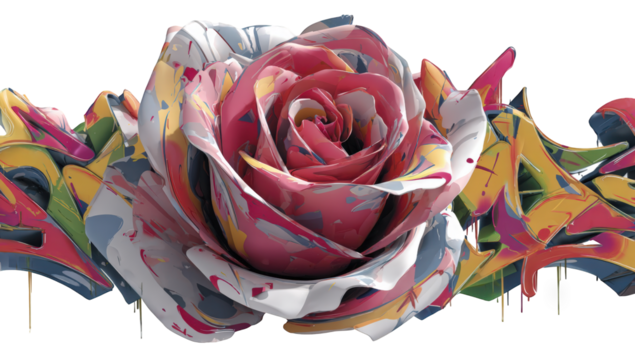 Graffiti rose design