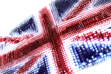 Abstract digital British flag