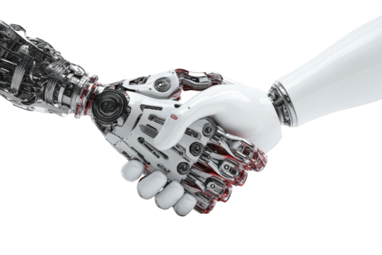 Robotic hands shaking