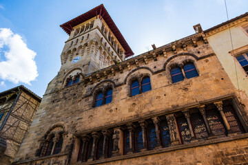 Fototapeta premium Former Viscount’s Palace, Later Viguier’s Residence and Now the Romanesque House in Saint-Antonin-Noble-Val