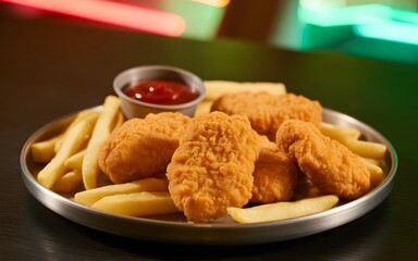 Crispy Cravings: Chicken Nuggets & Fries Perfection