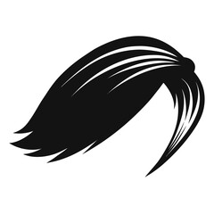 Brushstroke Bliss a simple vector clean black silhouette design white background