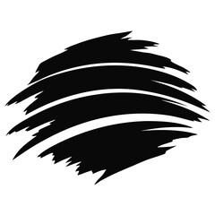 Brushstroke Bliss a simple vector clean black silhouette design white background