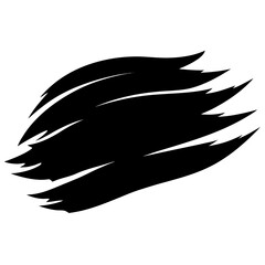 Brushstroke Bliss a simple vector clean black silhouette design white background