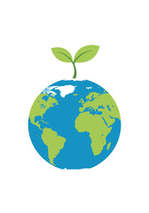 Nurturing planet earth with fresh green sprouts growing above illustrating hopeful growth and environmental renewal