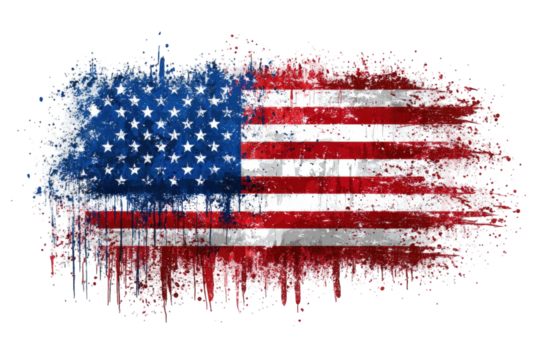 Distressed American flag graphic