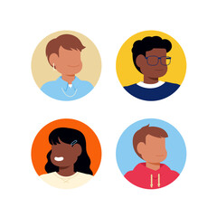 Avatars or profile pictures on social media