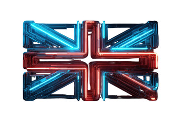 Neon UK Flag Design