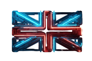 Neon UK Flag Design