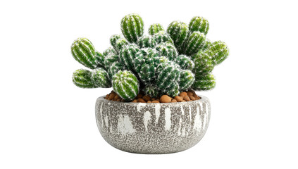 Decorative succulent plant in a speckled pot