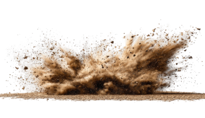 Powerful dust explosion