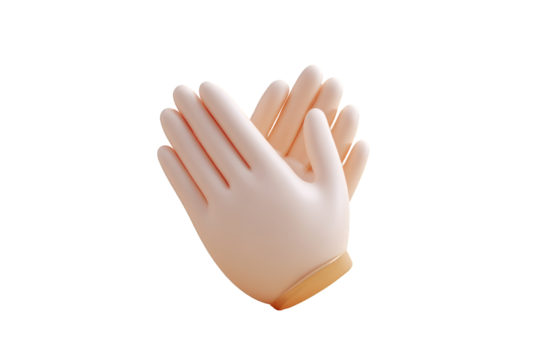 Hands clapping in 3D