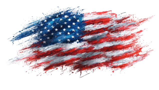 Abstract American flag